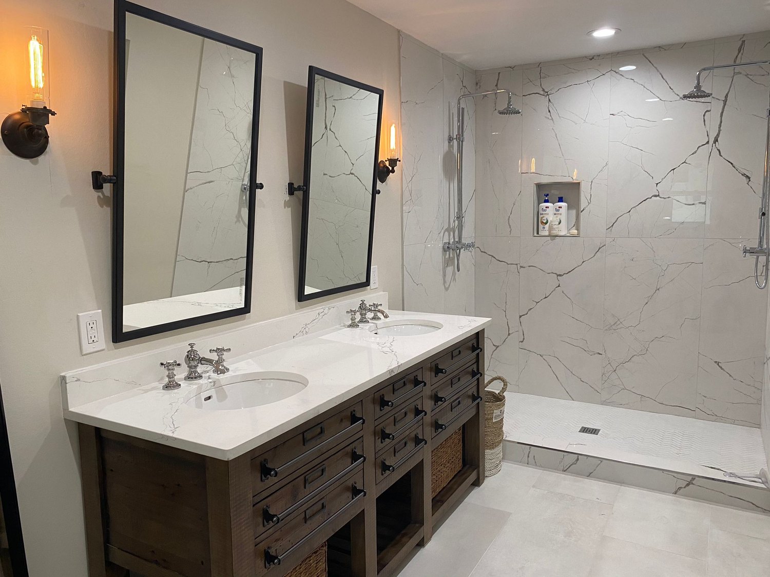 Complete bathroom remodeling project